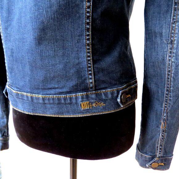 Kut from the Kloth Women's Amelia Denim Jacket Cropped  XS  NWOT - Picture 5 of 9